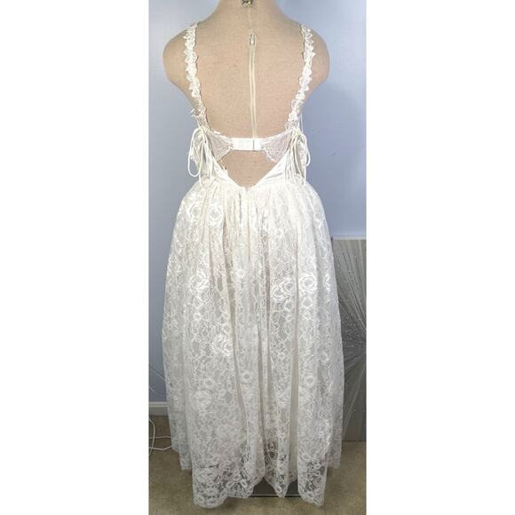 FOR LOVE & LEMONS Vera Lace Off the Shoulder White Maxi Bridal Gown Size S - Picture 14 of 16